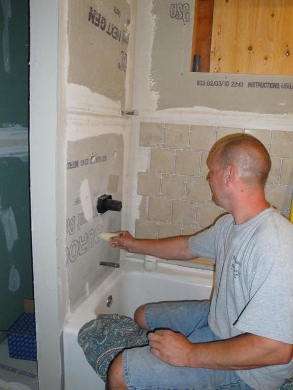 Bathroom plumbing rough-in by All County Plumbing