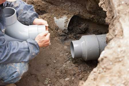 Drain and sewer piping installed by All County Plumbing